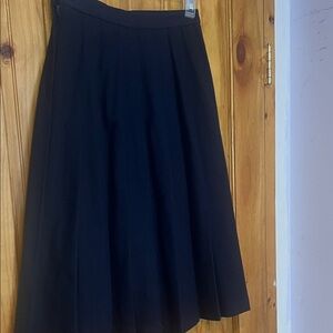 Vintage M.J. Concepts Navy Pleated Wool Blend Skirt Size 7 USA
